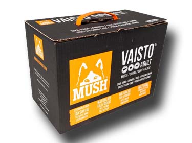 Frskfoder Mush Vaisto Svart Gris/Kyckling/Lamm 10kg i gruppen Foder m.m / MUSH Vaisto Frskfoder hos PAW of Sweden AB (50330)